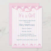 ベビーガール赤ちゃんシャワー招待状 招待状 (正面/裏面)