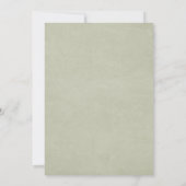 ベビーガール赤面ピンク牡丹バラベビーシャワー 招待状 (裏面)