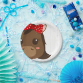 ベビーガール赤馬ベビーシャワー ペーパープレート (パーティー)