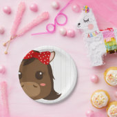 ベビーガール赤馬ベビーシャワー ペーパープレート (パーティー)