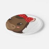 ベビーガール赤馬ベビーシャワー ペーパープレート (アングル)