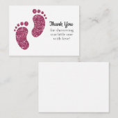 ベビーガール足サンキューカード ノートカード (正面/裏面)