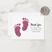 ベビーガール足サンキューカード ノートカード (正面/裏面インサイチュ)