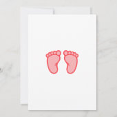 ベビーガール足初めておばあちゃん赤ちゃんシャワー 招待状 (裏面)