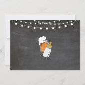 ベビーガール醸造シャワービーズピンクチョーク招待状 招待状 (裏面)