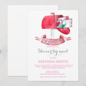 ベビーガール長距離シャワーバイメール招待状 招待状 (正面/裏面)