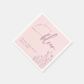 ベビーガール開花 – ほこりっぽいピンク赤ちゃんシャワーナプキン スタンダードカクテルナプキン (角)