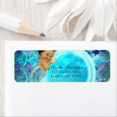 ベビーガール魅惑マーメイドベビーシャワーパーティー ラベル (インサイチュ)