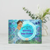 ベビーガール魅惑マーメイドベビーシャワーパーティー 招待状 (スタンド正面)