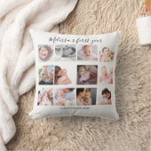 ベビーガール1年フォトコラージュギフトカスタム クッション (ブランケット)