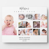 ベビーガール1年生フォトコラージュパーソナライズされた フォトプラーク (正面)