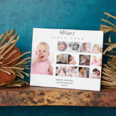 ベビーガール1年生フォトコラージュパーソナライズされた フォトプラーク (側面)