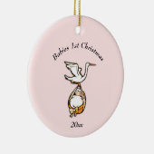 ベビーガール1stクリスマスと年セラミックオーナメント セラミックオーナメント (右)