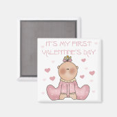 ベビーガール1stバレンタインデー マグネット (正面/裏面)