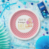 ベビーガール1stバースデーシャワープリンセスキャッツ感謝してい ペーパープレート (パーティー)