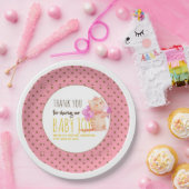 ベビーガール1stバースデーシャワープリンセスキャッツ感謝してい ペーパープレート (パーティー)