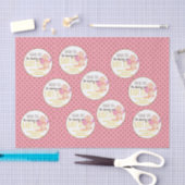 ベビーガール1stバースデーシャワープリンセスキャッツ感謝してい 薄葉紙 (クラフト)