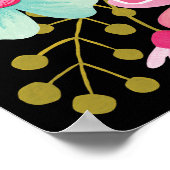 ベビーガール1stバースデーナンバーワンアートプリント ポスター (角)