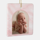 ベビーガール1stパーソナライズされたクリスマスオーナメント セラミックオーナメント (右)