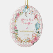 ベビーガール1st初めてのクリスマスアリスinワンダーランド セラミックオーナメント (右)