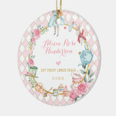 ベビーガール1st初めてのクリスマスアリスinワンダーランド セラミックオーナメント (左)