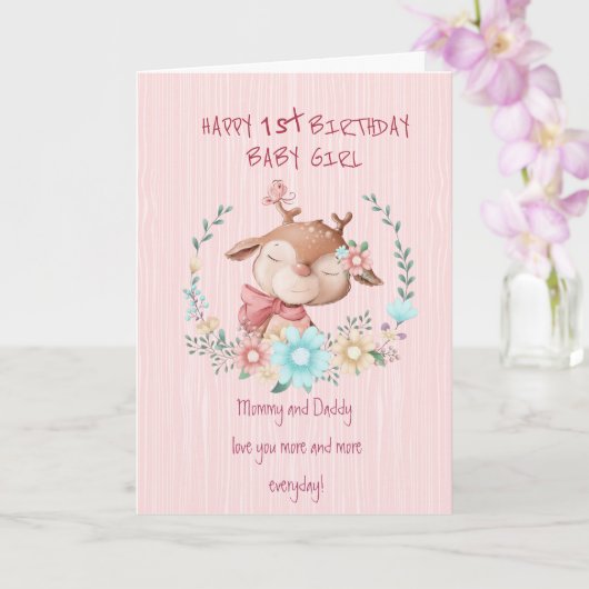 ベビーガール1st.誕生日カード カード (蘭)
