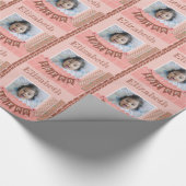 ベビーガール3rdバースデーピンクスクラップブック作り ラッピングペーパー (角)