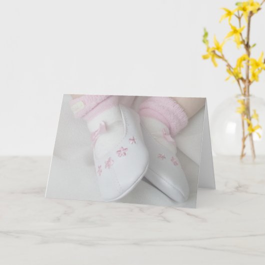 ベビーガール カード (黄色い花)