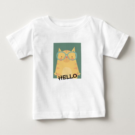 ベビーガール＆キッズTシャツ - HELLO ベビーTシャツ (正面)
