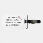 ベビーガール/キッドかわいい水色名荷物タグ ラゲッジタグ (裏面横)