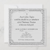 ベビーガール《キリスト教》洗礼式や命名式バプティスパールレース 案内状 (裏面)