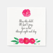 ベビーガール《キリスト教》洗礼式や命名式 スタンダードカクテルナプキン (正面)