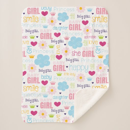 ベビーガール シェルパブランケット (正面)