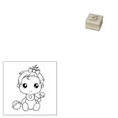 ベビーガール ジャンプスーツ 1x1 ラバースタンプ (押印)