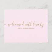 ベビーガール スペシャルデリバリー コウテンチョウ フォト ピンク 誕生 案内ポストカード (裏面)