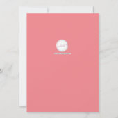 ベビーガール チック ベビーシャワー招待状 招待状 (裏面)