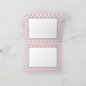 ベビーガール チュチュ シェブロン柄 感謝カード (内部)