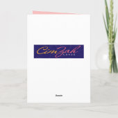 ベビーガール・ディヴァの誕生を祝うかわいい カード (裏面)