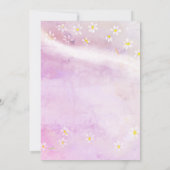 ベビーガール デイジー 風船 ピンク  ベビーシャワー 招待状 (裏面)