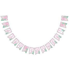 ベビーガール·ピンク·ポルカ·ホエ点々のあるール·ベイビーシャワー バンティングフラッグ