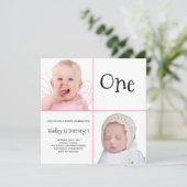 ベビーガール フォト 非凡なキャンディ 招待状 (スタンド正面)