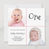 ベビーガール フォト 非凡なキャンディ 招待状 (正面)