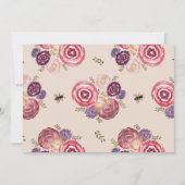 ベビーガール フラワー 誕生お知らせ ポストカード (裏面)