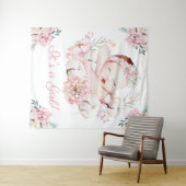 ベビーガール ベビーシャワー 背景 バナー タペストリー (インサイチュ(横))