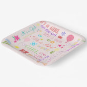 ベビーガール ペーパープレート (傾斜あり)