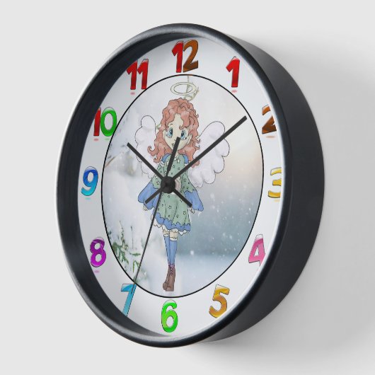 ベビーガール 壁時計 (傾斜)