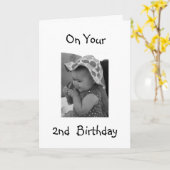 ベビーガール***2歳の誕生日****カード カード (黄色い花)