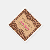 ベビーガール – Giraffeをテーマにしたベビーシャワー スタンダードカクテルナプキン (角)