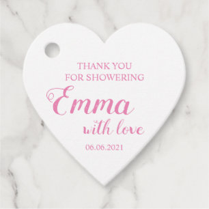 ベビーガールBaby Girl Thank You Showering Baby Shower フェイバータグ