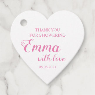 ベビーガールBaby Girl Thank You Showering Baby Shower フェイバータグ